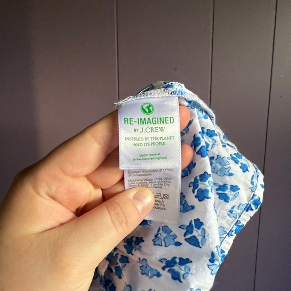 J. Crew Blue and White Tie Tank Top Size Medium - Picture 4 of 5